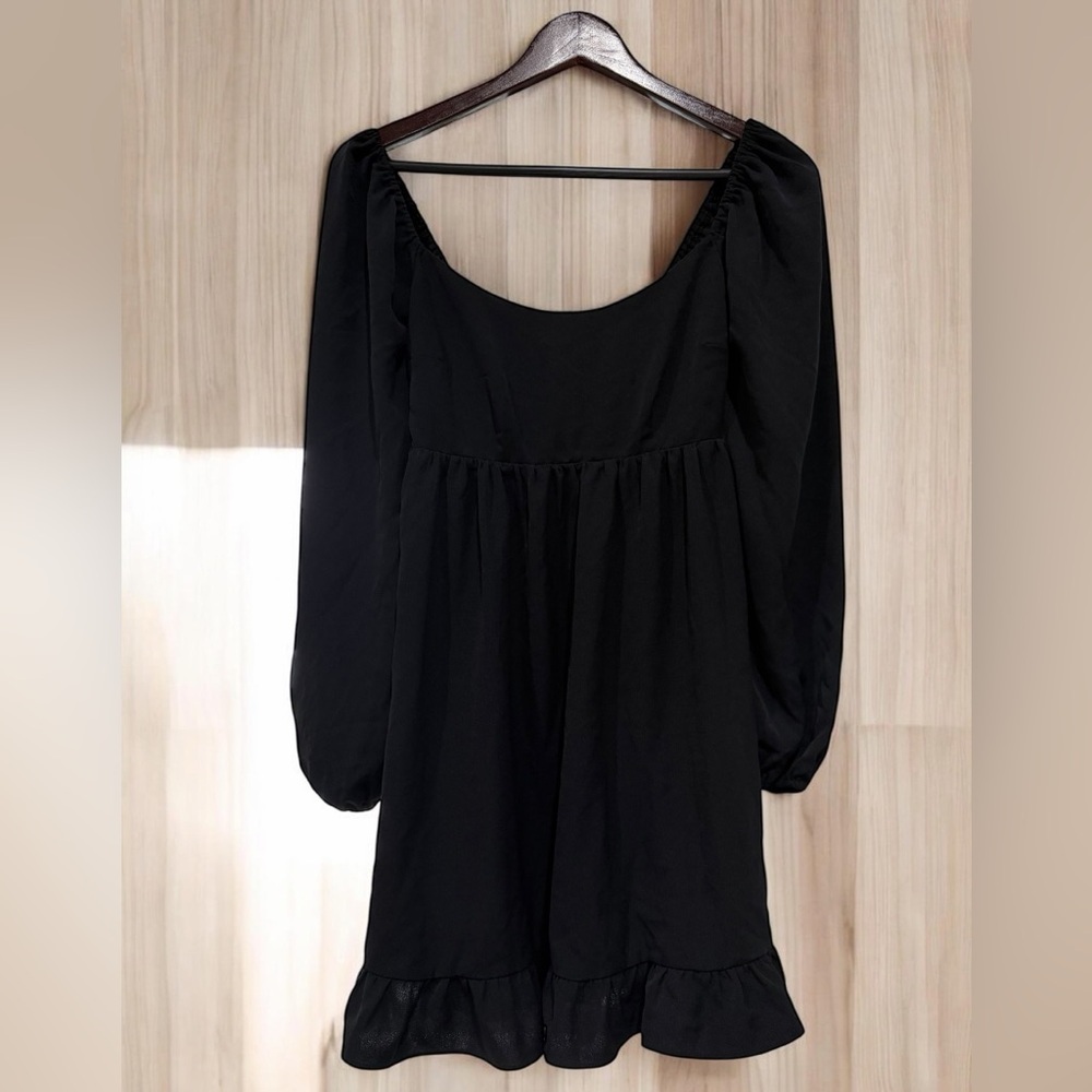 Abercrombie & Fitch Black Long Sleeve Mini Dress